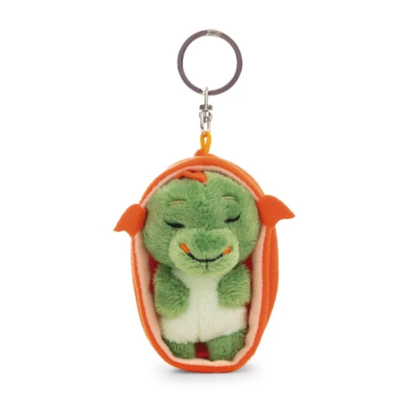 SLEEPING PETS PLUSH KEYHOLDER 8 cm - GREEN DRAGON