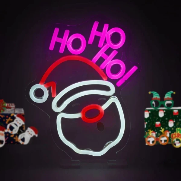 LEGAMI DECORATIVE LIGHT NEON EFFECT LED SIGN - ITS A SIGN - SANTA CLAUS