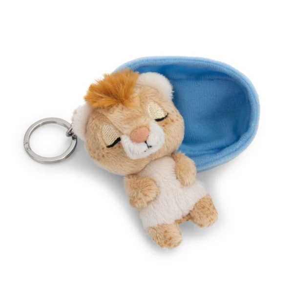 SLEEPING PETS PLUSH KEYHOLDER 8 cm - LION