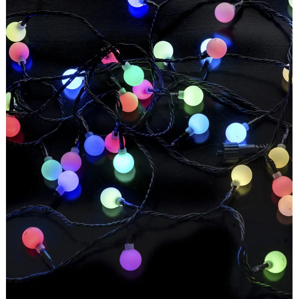 CHRISTMAS OUTDOOR LIGHTS 40 BALLS 2 cm MULTI EXTENDED