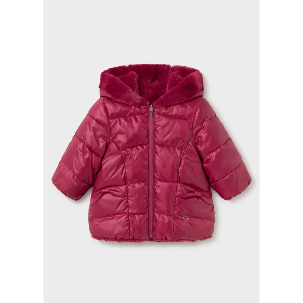MAYORAL JACKET REVERSIBLE FUR RASPBERRY