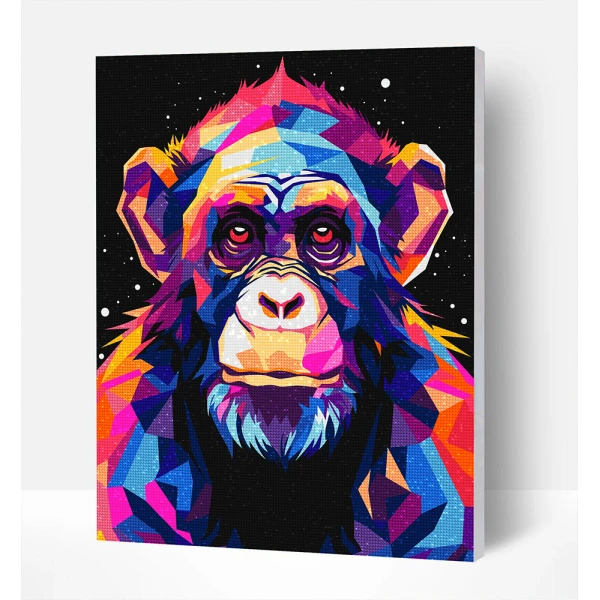 SPLAT PLANET ΣΕΤ DIAMOND PAINTING ΣΕ ΚΑΜΒΑ ΜΕ ΤΕΛΑΡΟ 30Χ40 εκ. CHIMPANZEE 