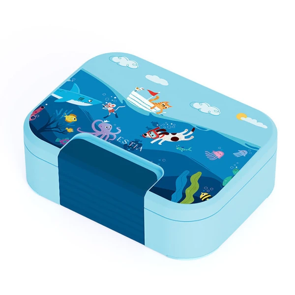 LUNCH BOX SAVE THE AEGEAN 750ml 2 REMOVABLE COMPARTMENTS OCEAN PLAY