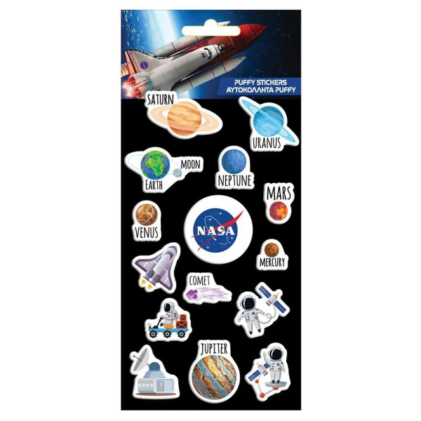 ΑΥΤΟΚΟΛΛΗΤΑ PUFFY 10X22 εκ. NASA