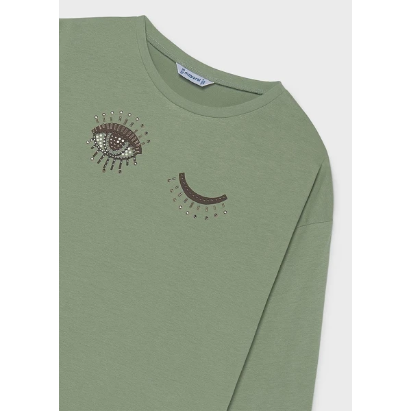 MAYORAL BLOUSE PRESS STUDS WASABI