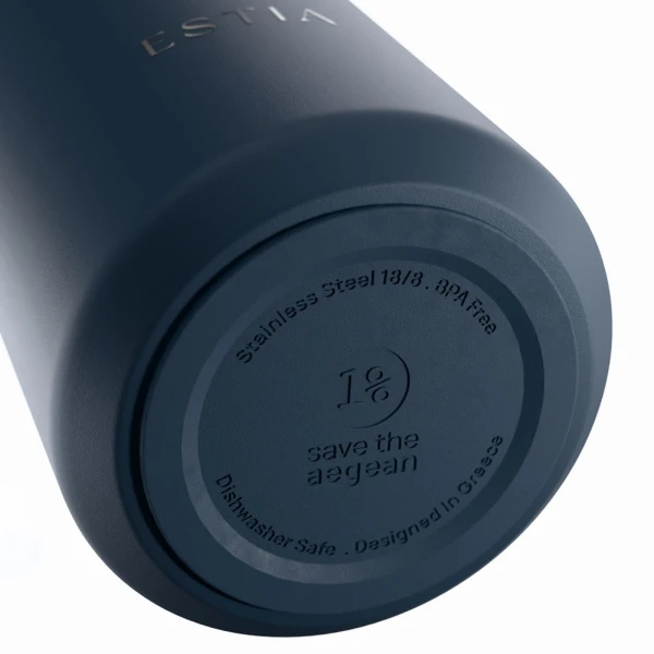 ESTIA HOME ART THERMOS LENS SAVE THE AEGEAN 360ml INDIGO