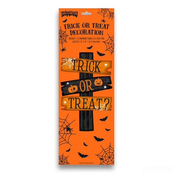 HALLOWEEN SIGN 46X70 cm TRICK OR TREAT