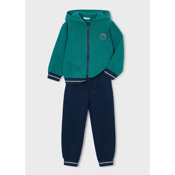 MAYORAL TRACKSUIT JACKET PRINTED AQUA GREEN