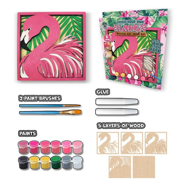 SPLAT PLANET ΞΥΛΙΝΟ ΣΕΤ ΖΩΓΡΑΦΙΚΗΣ FLAMINGO 