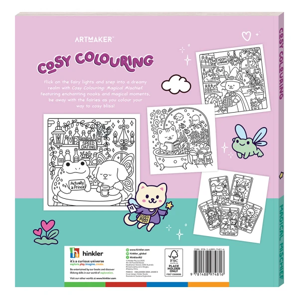 ART MAKER COSY COLOURING ΒΙΒΛΙΟ ΖΩΓΡΑΦΙΚΗΣ MAGIC MISCHIEF