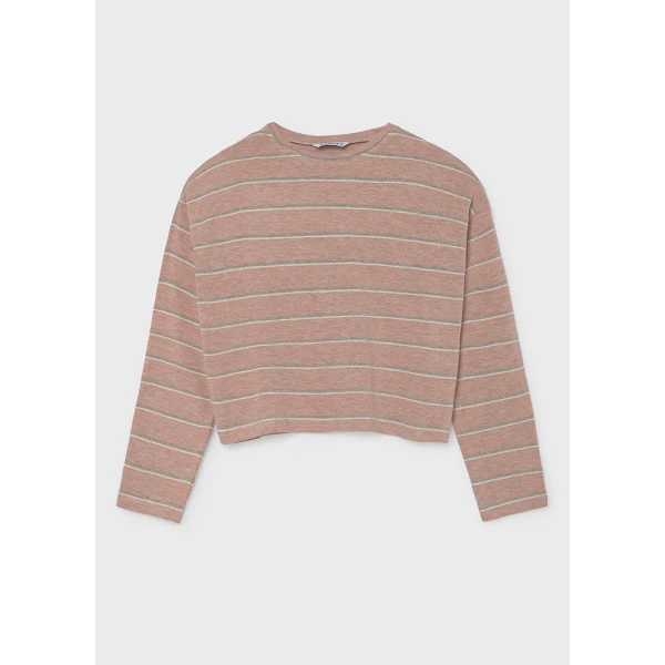 MAYORAL BLOUSE LONG SLEEVES STRIPED  PINK