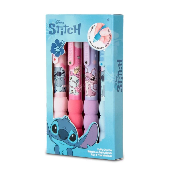 SET OF 4 PUFFY GRIP PENS STITCH