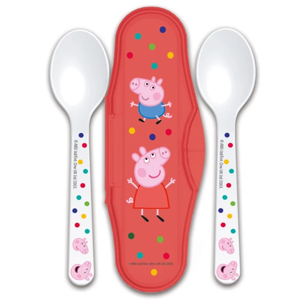 PEPPA PIG SET 2 SPOONS WITH CASE PEPPA PIG