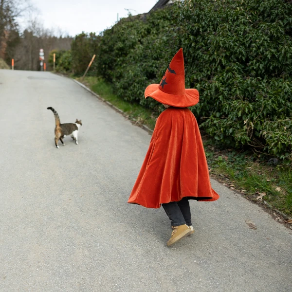 ΣΤΟΛΗ ΚΑΠΑ ΠΟΡΤΟΚΑΛΙ ΜΕ ΚΑΠΕΛΟ HALLOWEEN
