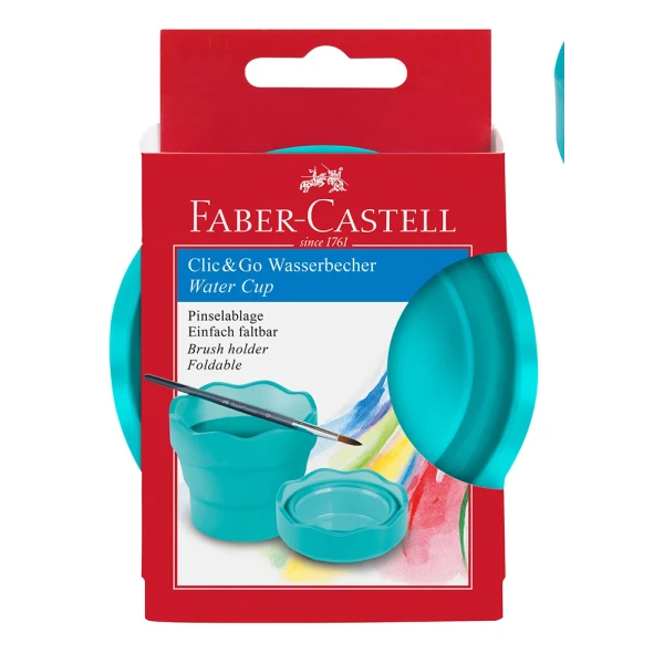FABER CASTELL FOLDING GLASS CLICK & GO TURQUOISE