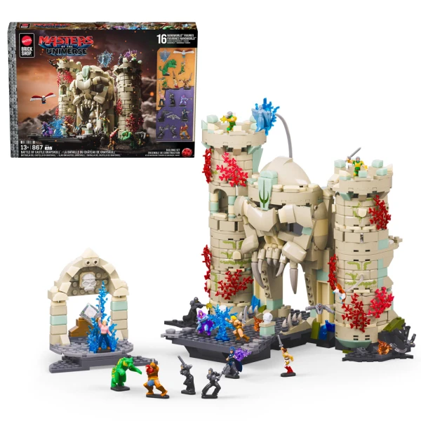 MATTEL BRICK SHOP MASTERS OF THE UNIVERSE BUILDING SET - BATTLE OF CASTLE GRAYSKULL