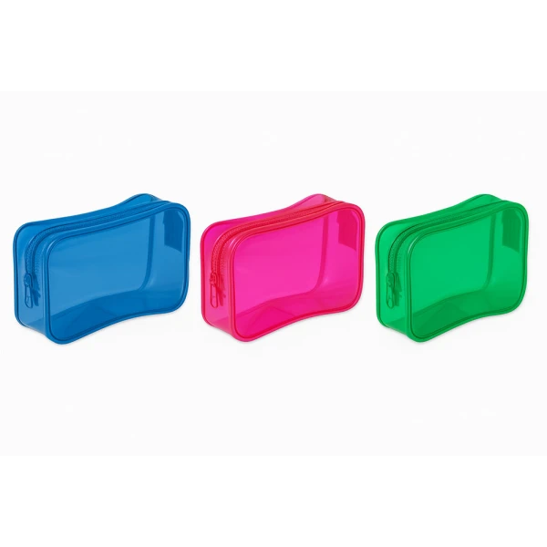 FUN TRANSPARENT PENCIL CASE – 3 COLORS