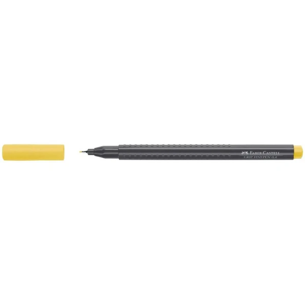 FABER-CASTELL ΜΑΡΚΑΔΟΡΑΚΙ GRIP FINEPEN 0.4mm ΣΚΟΥΡΟ ΚΙΤΡΙΝΟ