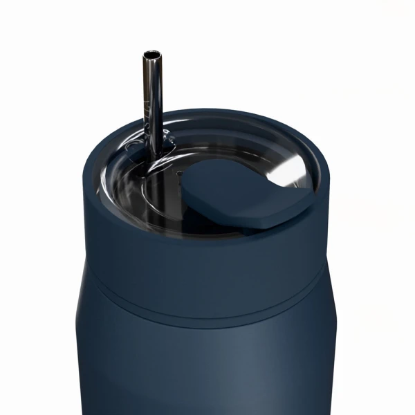 ESTIA HOME ART THERMOS LENS SAVE THE AEGEAN 360ml INDIGO