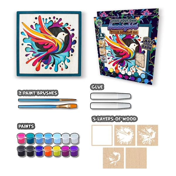 SPLAT PLANET ΞΥΛΙΝΟ ΣΕΤ ΖΩΓΡΑΦΙΚΗΣ HUMMINGBIRD