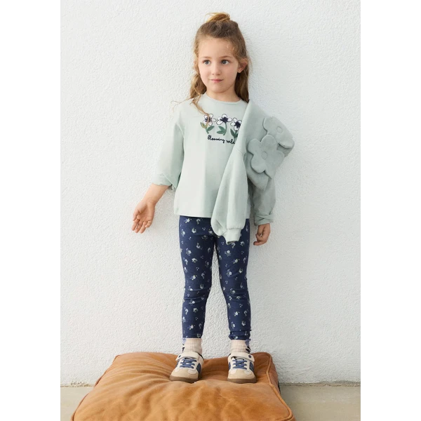 MAYORAL SET LEGGINGS PRINTED NAVY BLUE 