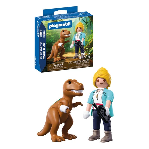 PLAYMOBIL DUO PACK ΕΞΕΡΕΥΝΗΤΡΙΑ ΚΑΙ T-REX