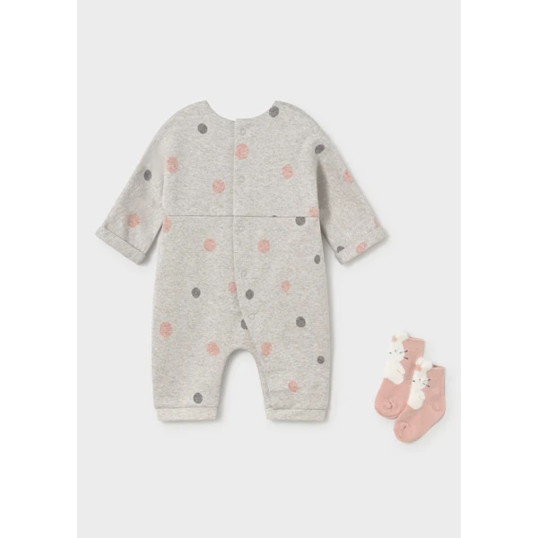 MAYORAL ROMPER WITH SOCKS INTENSE CREAM
