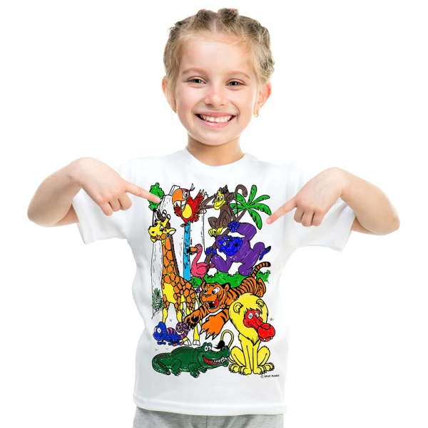 SPLAT PLANET ΠΛΕΝΟΜΕΝΟ T-SHIRT ΖΩΓΡΑΦΙΚΗΣ ZOO ΜΕ ΜΑΡΚΑΔΟΡΟΥΣ (3-4 ΕΤΩΝ)
