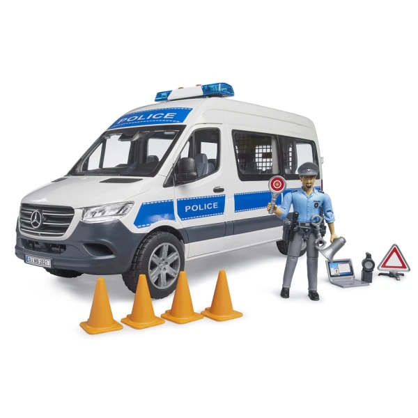 BRUDER MERCEDES-BENZ SPRINTER POLICE VAN WITH POLICE OFFICER