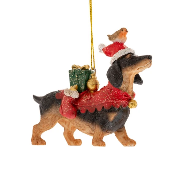 ΧΜΑΣ RESIN DOG ORNAMENT 10X3.5X8 CM