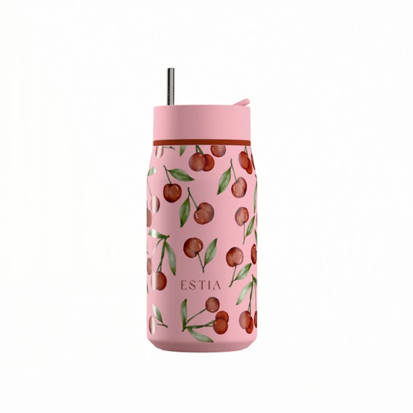 ESTIA HOME ART ΘΕΡΜΟΣ LENS SAVE THE AEGEAN 360ml CHERRY ROSE