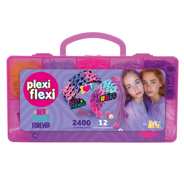 PLEXI-FLEXI BFF ΘΗΚΗ 2400 ΛΑΣΤΙΧΑΚΙΑ & 12 ΑΞΕΣΟΥΑΡ - 2 ΧΡΩΜΑΤΑ