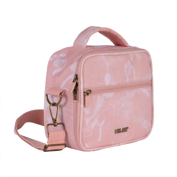 MILAN ISOTHERMAL LUNCH BAG WITH 3 LUNCH BOXES LAVA SERIES PINK