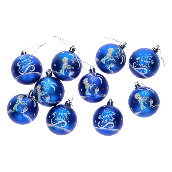 CHRISTMAS BALL 6 cm SET 10 pcs FROZEN 2 BLUE