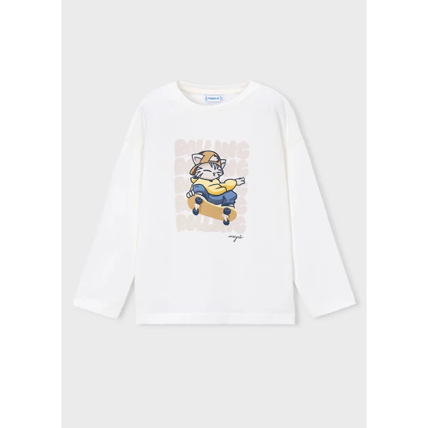 MAYORAL BLOUSE LONG SLEEVES SKATE CREAM