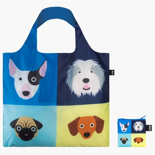 LOQI RECYCLED TOTE BAG - STEPHEN CHEETHAM DOGS