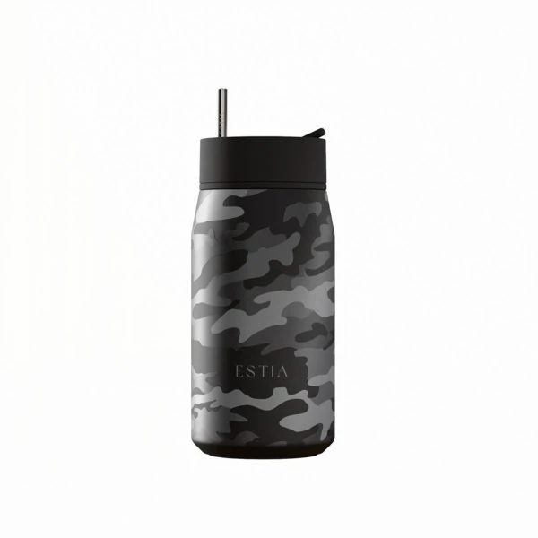 ESTIA HOME ART ΘΕΡΜΟΣ LENS SAVE THE AEGEAN 360ml DARK CAMO