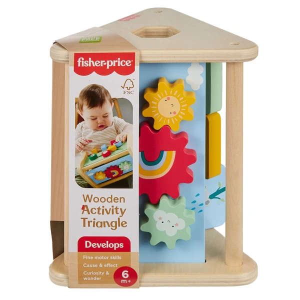 FISHER PRICE ΕΚΠΑΙΔΕΥΤΙΚΟ ΠΑΙΧΝΙΔΙ ΞΥΛΙΝΟ ΤΡΙΓΩΝΟ ΔΡΑΣΤΗΡΙΟΤΗΤΩΝ