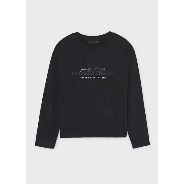 MAYORAL T-SHIRT ΜΑΚΡΥΜΑΝΙΚΟ ENERGY ΜΑΥΡΟ 
