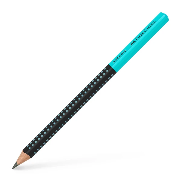 FABER-CASTELL ΜΟΛΥΒΙ JUMBO GRIP ΔΙΧΡΩΜΟ - ΜΑΥΡΟ-ΤΥΡΚΟΥΑΖ