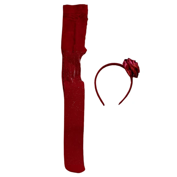 ENERGIERS SET OF TIGHTS WITH MATCHING HEADBAND RED