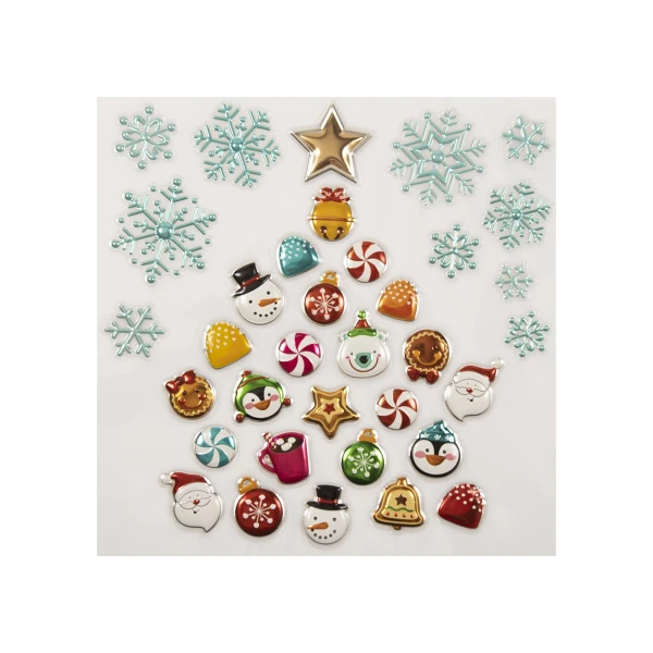 CHRISTMAS WALL DECORATIVE CALENDAR 30.5X31.5 cm - 2 DESIGNS