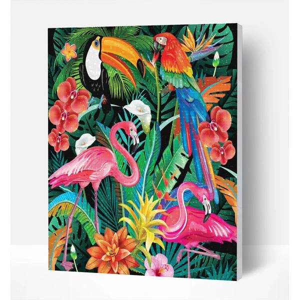 SPLAT PLANET ΣΕΤ DIAMOND PAINTING ΣΕ ΚΑΜΒΑ ΜΕ ΤΕΛΑΡΟ 30Χ40 εκ. TROPICAL