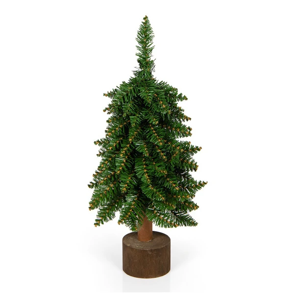 PVC GREEN FIR TREE – 65 cm WITH WOODEN BASE