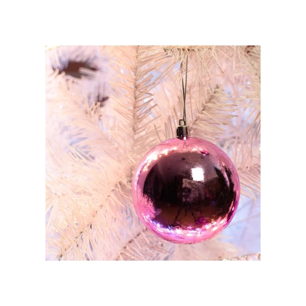 CHRISTMAS BALL 10 cm SET 2 pcs PINK