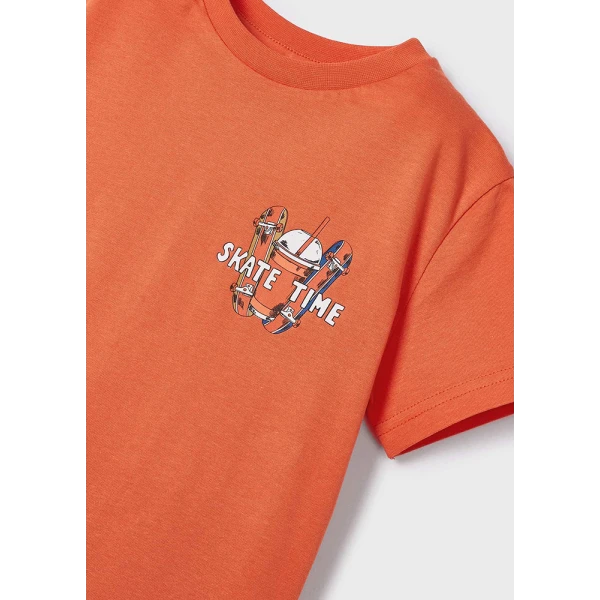MAYORAL SHORT SLEEVE BLOUSE PRINT BACK ORANGE