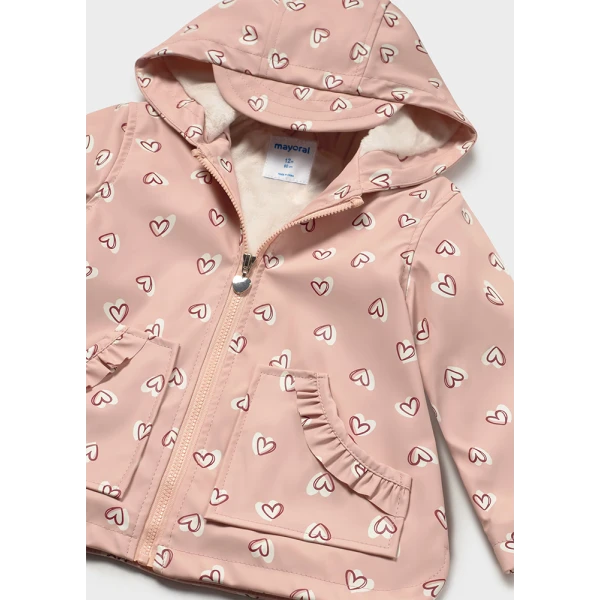 MAYORAL PRINTED WATERPROOF JACKET SOFT PINK