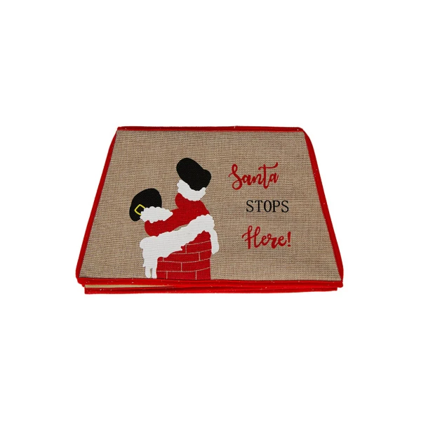 HEXAGONAL CHRISTMAS TREE BASE COVER 72×23 cm – Santa Stops Here