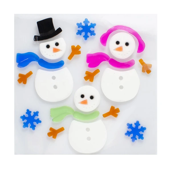 CHRISTMAS WINDOW DECORATIVE GEL L19XH19 cm - 4 DESIGNS