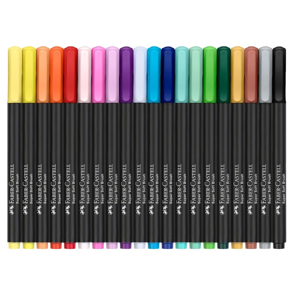 FABER-CASTELL MARKERS BLACK EDITION SET 20 COLOURS